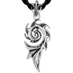 925 Silver Spiral Flame Pendant